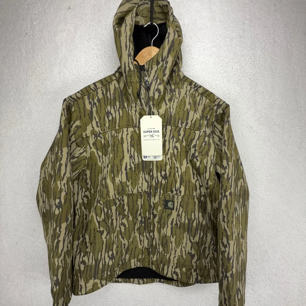 Carhartt Super Dux Rain Defender Jacket Mossy Oak Camo Mens Medium NWT